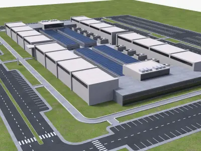 Data Center Building  3D model