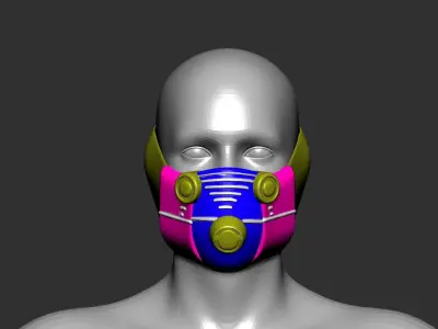 helmet high poly sculpt 3d printable  3D model 72