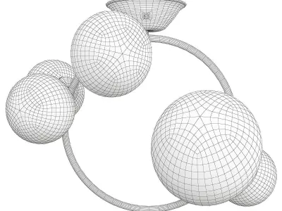 IONA Octo Ceiling 5 shades Low-poly 3D model