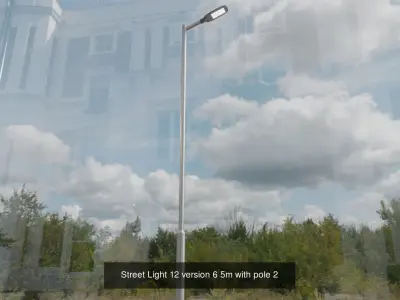 Street Light 12 with pole 2 3D Model Pack