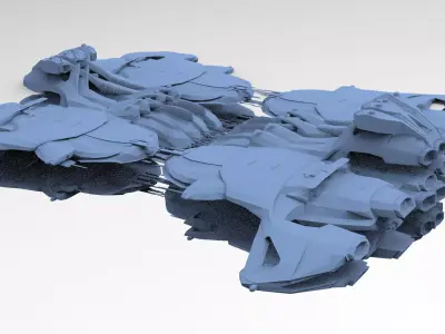 Solar powered Ship speeder 9  3D model