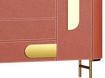 Modern Metal Sideboard Credenza 3D model