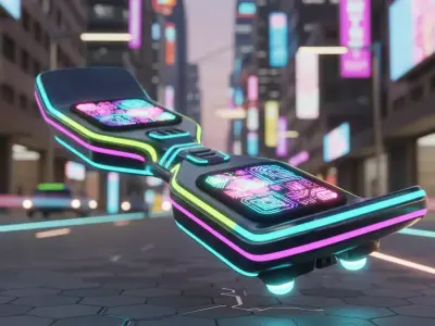 Futuristic Hoverboard 3D Model Sci-Fi Cartoon Vehicle  Low-poly 3D model