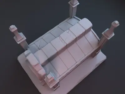 Crypt building 3D model