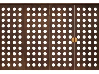 Interior door 3 Accordion 3D model