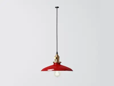 Industrial Style Red Porcelain Light 3D model