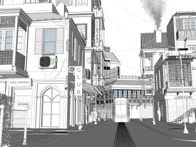  city street Tbilisi 3D model