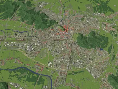Ljubljana Slovenia - city and urban 3D model