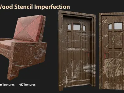 100 Wood Stencil Imperfection-VOL 01 Texture