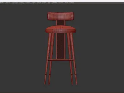 BAR CHAIR BLAKEY Low-poly 3D model