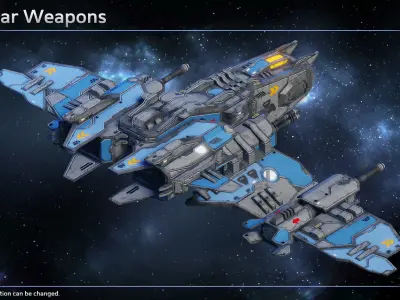 Spaceship Fighter Starfury Low-poly 3D model