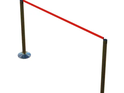 Airport Crowd Barrier Low-poly 3D model