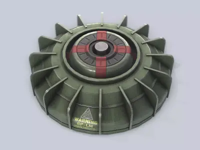 Sci fi land mine Low-poly 3D model