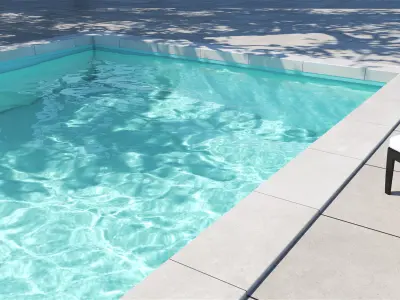 2 Versions Animated Pool Summer Vibes 3D model