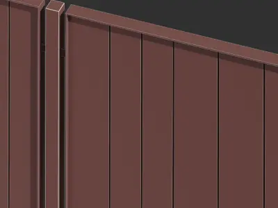 Yakisugi fence 3D model