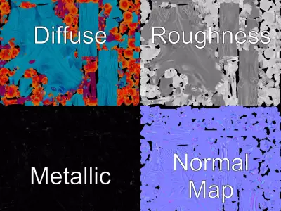 Floral Alien Creature model pack Low-poly 3D model