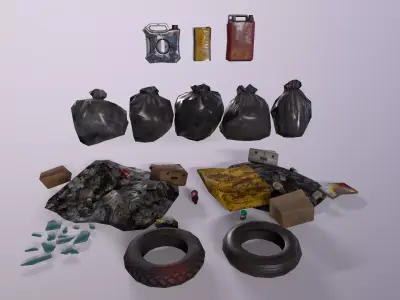 Low Poly Props Low-poly 3D model