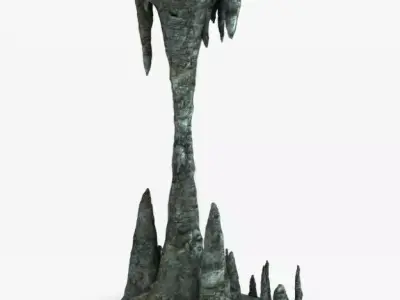 Stalactite column 3D model