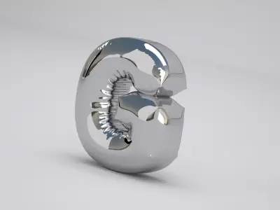 G Balloon Silver 3D model