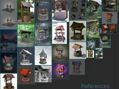 Magic well Low-poly 3D model