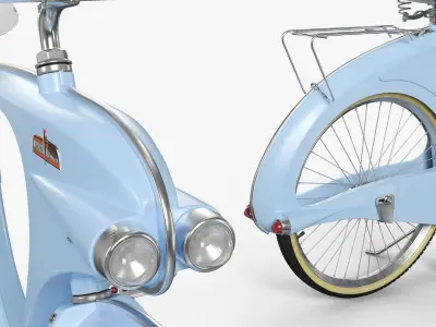  Spacelander Vintage Collectible Bike Light Blue 