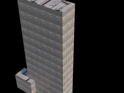 1251 Ave Of The Americas - NYC Low-poly 3D model