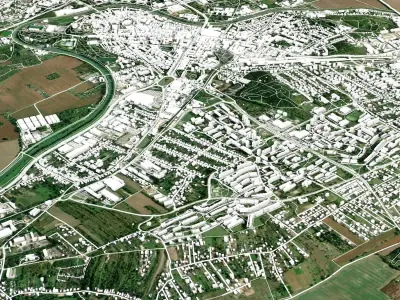 Cityscape Omsk Russia 3D model