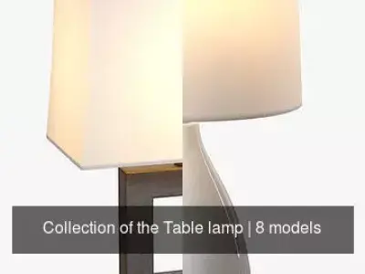 Collection of the Table lamp 3D Model Pack