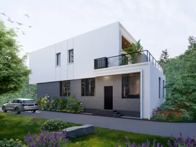 Modern residential 3D model