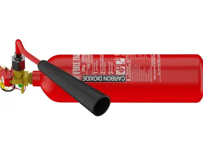 Carbon Dioxide Fire Extinguisher 3D model