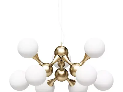 Hanging chandelier Ideal Lux Nodi SP9 Ottone Satinato 241036 3D model