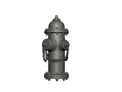 Old Fire Hydrant Urban environment prop 3D model