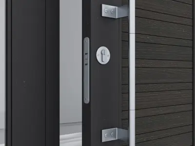 Aluminium door 127 3D model