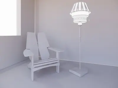 Set Of Furniture 02 3D model