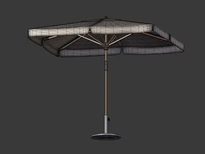 Umbrella Patio Parasol 3 Low-poly 3D model