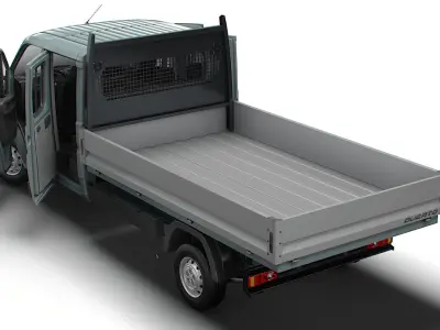 Citroen Jumper Crew Cab Truck HQInterior 2023 3D model