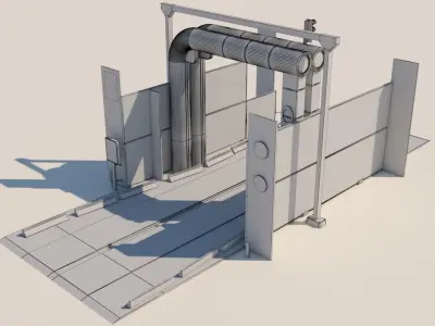 Truck Scanner for Ports 3D model