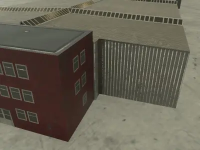 EDDB Hangar 4 Low-poly 3D model