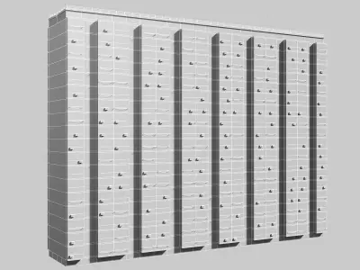 Plattenbau buildings pack Low-poly 3D model