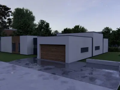Casa Scene-villa-modern house 3D model 26