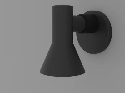 the lamp wall light on wall Low-poly 3D model