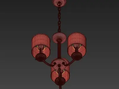 Progress Lighting Inspire Brushed Nickel Three Light Chandelier 3D model