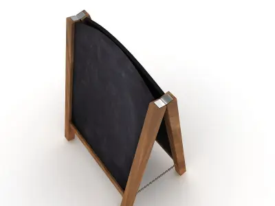 Wooden Sandwich Board 3D model