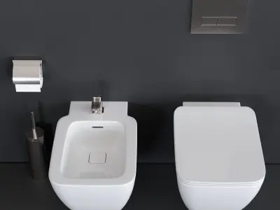 Ideal Standard STRADA II Wall-Hung WC art T2997 art T2971 Low-poly 3D model