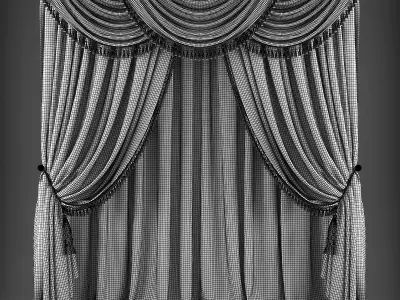 Curtain 3D model 335 Low-poly 3D model