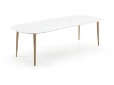 Walters Oval Wood Dining Table 3D model