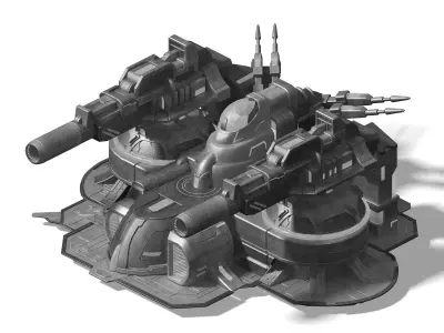 Spaceship - guardian turret 02 3D model