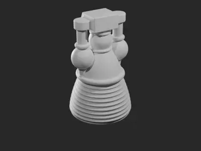 Rocket Thruster Apollo Saturn V Kitbash Part Maschinen Krieger 3D print model