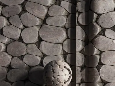 H89 Slate Stone - PBR - 4K - Seamless Low-poly 3D model