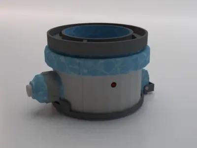 Sci-Fi Dropper 04 Low-poly 3D model